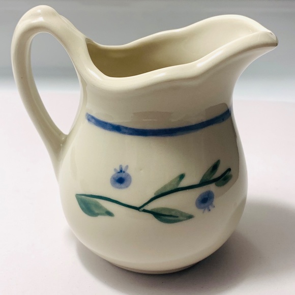 Hartstone Pottery Stoneware Creamer Pitcher Wild Blueberry Signed 1983 EC - Picture 2 of 4